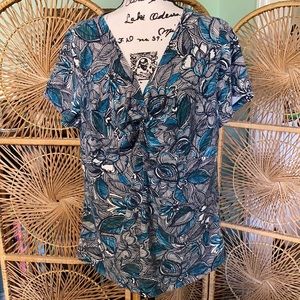 St Johns Bay 1X cute top 94% cotton 6% spandex